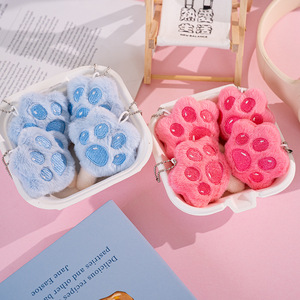 Porte-clés Patte de Chat en Peluche Mignonne, Breloque Patte d'Animal Douce et Moelleuse pour Décoration de Sac et Cadeaux pour Enfants - Product Image 2
