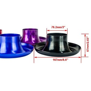 Poyracing แหวนรัดท่อไอดีขนาด 3 นิ้ว สำหรับการดัดแปลงอัพเกรด สีฟ้า สีแดง สีดำ สีม่วง - Product Image 2