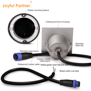 Fabbricate in fabbrica moderne lampade da parete da giardino <span class=keywords><strong>per</strong></span> <span class=keywords><strong>esterni</strong></span> in alluminio a LED IP65 scale impermeabili Mini luci quadrate da incasso - Product Image 2