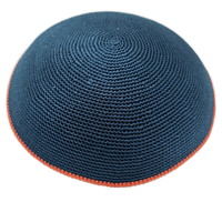 Sombrero de kipá tejido a mano DMC, kipá de punto de hilo fino, gorro de calavera de ganchillo a mano 100% algodón DMC Yamaka Kippa Yarmulke