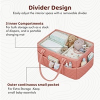 Sac de rangement multifonctionnel pliable et imperméable pour couches de bébé, organisateur de couches matelassé tendance, essentiel pour nourrissons