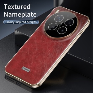 เคสโทรศัพท์หนัง PU เคลือบแว็กซ์เคลือบเงาแบบขายส่งสำหรับ Vivo X300 Pro X200 Pro พร้อมฟิล์มกันรอยเลนส์ HD - Product Image 4