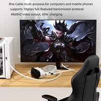 Câble VR Link DFX 10 Gbps 5 m USB-A vers Type-C coudé à 90 degrés pour Oculus Quest 3, Quest 2, Steam VR