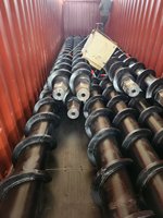 Connecteurs hexagonaux à bride pour tiges de forage hélicoïdales continues à spirale rapide OEM, en acier Q345B, épaisseur 8-30 mm, pour sols et sables