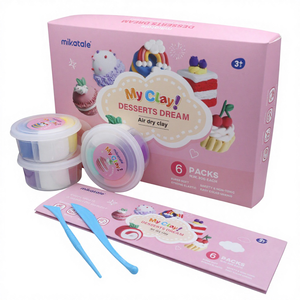 MIKATALE <b>Eid</b> Al-Fitr <b>Gift</b> Dream Dessert Theme Children's Contact Premium Air Dry Super Light Weight Foaming Clay Educational - Product Image 2