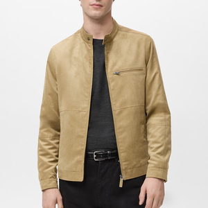 Men's Winter High Street <b>Suede</b> <b>Leather</b> <b>Jacket</b> New Arrival OEM Custom Men <b>Suede</b> <b>Leather</b> <b>Jacket</b> With Low MOQ - Product Image 1