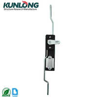 Serrure industrielle pour armoire congélateur SK1-083-2B en alliage de zinc et acier, cylindrique multipoints, entraxe 50mm, 2 clés KUNLONG