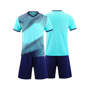 Toptan benzersiz ısı transferi baskılı termal 100% Polyester erkek futbol forması yaz eğitimi rahat örme takım setleri - Product Image 1