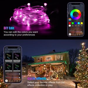 RGBIC Smart LED-Lichterkette mit App-Steuerung, DIY-Modi, Weihnachts- und Hochzeitsdekoration - Product Image 4