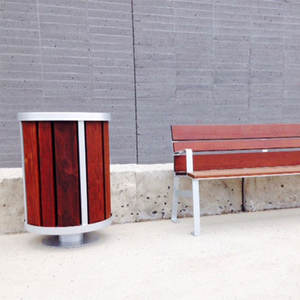 आउटडोर राउंड लकड़ी के कचरा कंटेनर कचरा कंटेनर कचरा पार्क स्ट्रीट फैंसी कला अपशिष्ट बिन सार्वजनिक वाणिज्यिक पुनर्चक्रण डस्टबिन सार्वजनिक वाणिज्यिक पुनर्चक्रण डस्टबिन - Product Image 2