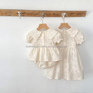 Set di Abbigliamento Estivo per Bambine con Motivi Floreali, Personalizzabile con Basso MOQ, per Sorella Maggiore e Sorella Minore - Product Image 3