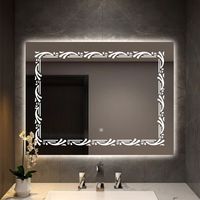 Espejo de Baño LED Inteligente con Diodos Luminosos, Montado en la Pared, Personalizado de Fábrica, con Doble Circuito de Luz de Fondo para Hogar y Hotel