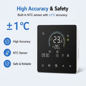 แอป Smart Life ควบคุมอุณหภูมิผ่าน WiFi ป้องกันน้ำแข็งเกาะในพื้น FCU เครื่องปรับอากาศ ควบคุมผ่านโทรศัพท์ ผลิตจากโรงงาน รองรับ Smar - Product Image 3