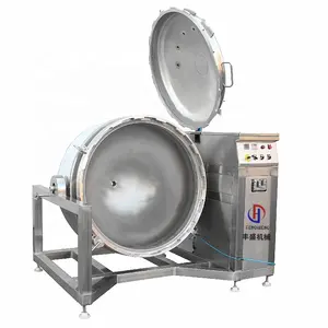 Autocuiseur industriel en acier inoxydable de 400 litres Machine électrique gaz vapeur chauffage marmite à pression