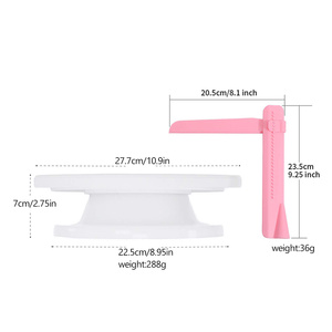 Diy 11 Inch <strong>Cake</strong> Turntable Rotating Decorating <strong>Stand</strong> With Adjustable Icing Scraper Plastic <strong>Cake</strong> <strong>Spinner</strong> Baking Supplies - Product Image 4
