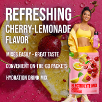 AegleWell Bubuk Elektrolit Rasa Lemonade Ceri 30 Sachet Ramah Keto untuk Pemeliharaan Puasa Minuman Hidrasi