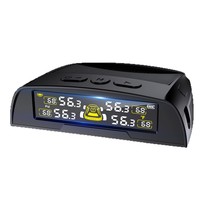 Solar Tpms Sensor 4 Räder LKW Teile Reifendruck überwachung Auto Tpms mit Typ C Aufladen 4 Zoll LCD-Display Echtzeit alarm