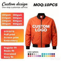 Blouson Bomber Personnalisable avec Logo – Style Décontracté Universitaire – Col Montant – Nylon – Fermeture Éclair Avant – Hiver – Technique – Brodé – Veste d'Équipe
