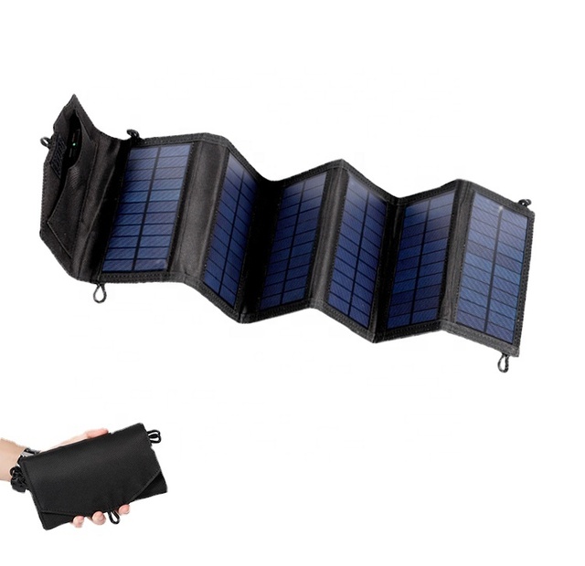 Factory Price 20W Foldable Solar Panel Portable Battery Charger High Efficiency 5V USB for Mobile Phones Outdoor Camping
