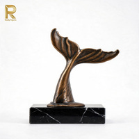 Antike Patina-Walschwanz-Skulptur aus Bronze, vertikal, handgegossen, moderne Statue, individuell graviertes Geschenk, OEM-Fertigung, schneller Versand nach Hause