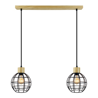 Lámpara Colgante LED Moderna de 220 Voltios para Bar o Cafetería 2022, Lámpara Colgante Moderna de Metal y Madera para Sala de Estar