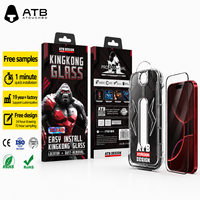 Protection d'écran en verre trempé anti-explosion ATB 9H 2.5D pour iPhone 12 13 14 15 16 17 18 Pro Max, installation facile avec cadre