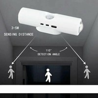 Lampe de nuit intelligente rechargeable par USB, lampe de chevet LED à induction magnétique, lumière d'ambiance murale pour escalier, lumière de nuit murale à intensité variable