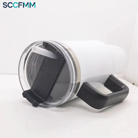 Bouteille d'eau isotherme SCCFMM 40oz en acier inoxydable avec revêtement par sublimation, tasse de voiture à isolation sous vide, gobelets thermiques vierges pour impression par transfert thermique