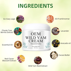 Crème à <span class=keywords><strong>la</strong></span> racine de yam <span class=keywords><strong>sauvage</strong></span> pour femmes, formule naturelle, soulagement des bouffées de chaleur, hydratation intense, équilibre hormonal - Product Image 6