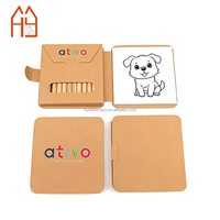Ensemble de coloriage de voyage pour enfants en papier kraft avec 12 crayons de couleur vibrants et papiers à colorier artistiques Activités artistiques créatives à domicile