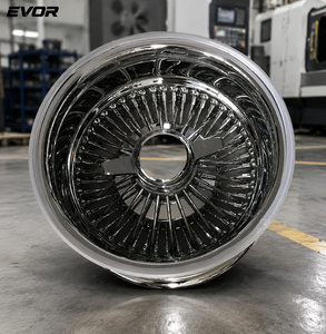 גלגלי EVOR דגם ספוק זניט 14x7 5x114.3 צמיגים עם דופן לבנה וחישוקי כרום - Product Image 3
