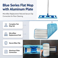 Serpillère plate en microfibre à séchage rapide et haute efficacité pour la cuisine, la salle de bain, les sols en marbre et le nettoyage domestique