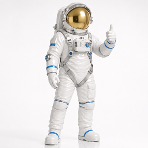 Custom Resin Fiberglass Luminous Astronaut Sculpture Life Size Hand-painted Space Man Statue For Theme Park Mall Science Museum