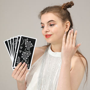 Fábrica personalizada reutilizable papel ecológico pequeño cuerpo tatuaje pintura plantillas lujo impermeable mano brazo maquillaje Henna falso - Product Image 5