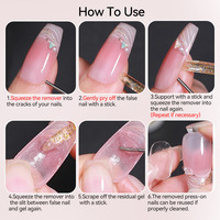 URSUGAR Tube d'application portable 15ml pour dissolvant de colle UV en gel, dissolvant de vernis à ongles solide rapide