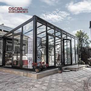 Véranda à toit rétractable, maison en verre pliable d'extérieur, conception coulissante électrique, pare-soleil, puits de lumière, jardin, patio, terrasse, vérandas - Product Image 1