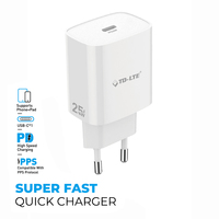 Chargeur mural USB C pour téléphone Câble de type C à type C 25W Chargeur de charge rapide super rapide pour iPhone