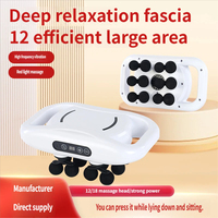 Pistolet de massage à percussion électrique 6 têtes pour tissus profonds, masseur dorsal avec 9 intensités réglables et 9 modes