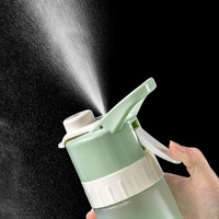 Bouteille d'eau de sport avec logo personnalisé de 650ml-Gobelet de pulvérisation de qualité alimentaire sans BPA avec poignée pour l'extérieur et le fitness