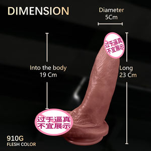 Shopping en ligne Andrew Double Liquid Silicone Manuel Pénis Grosse tête Toucher réel 100% étanche Grosse taille Dildo Jouets sexuels pour femmes - Product Image 3