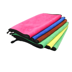 Toalla de microfibra profesional personalizada, paño de secado de Carare, Pulloff, Limpieza interior de coche, 380Gsm, 40x60, color negro - Product Image 5