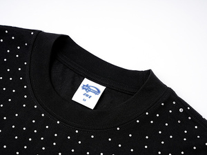 Camiseta Oversize de Algodón 100% de Alta Calidad con Pedrería para Hombre, Venta al por Mayor, Estilo Urbano Casual - Product Image 6