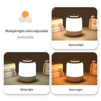 Lampe de nuit LED rechargeable 3000k 4000k 6000k, lampe tactile, lampe de chevet, lampe de table portable pour chambre à coucher, meilleur cadeau pour les enfants
