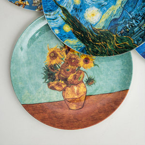 <span class=keywords><strong>Assiette</strong></span> à dîner décorative de 21 cm (8 pouces) en céramique, style nordique, peinte à la main, effet peinture à <span class=keywords><strong>l</strong></span>'huile Van Gogh, <span class=keywords><strong>assiette</strong></span> à dessert. - Product Image 4