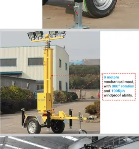 Mini High Mast Vehicle Light Tower Mains Power Light Tower