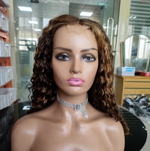 Vendita calda di <span class=keywords><strong>capelli</strong></span> umani brasiliani vergini 2x6 pianoforte colore chiusura pizzo parrucche ricciolo profondo pizzo trasparente pizzo parrucche venditori - Product Image 4