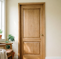 Porte intérieure en bois massif personnalisée, porte en bois moderne pour maison et villa, type de moulure en bois