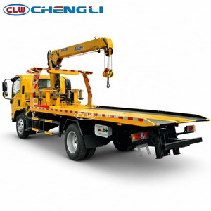 5 Ton Flatbed <b>Wrecker</b> with Telescopic Crane One-<b>Towing</b>-Two Crane <b>Wrecker</b> Hydraulic Recovery <b>Wrecker</b> Road Rescue <b>Truck</b> - Product Image 2