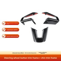 Untuk Mazda MX-5 Miata ND 2016-2025, Stiker Penutup Trim Bingkai Bawah Bezel Tombol Kontrol Setir Interior Serat Karbon Asli