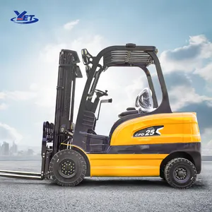 4 tekerlekli 1.5 ton 2 ton 3 ton tüm arazi elektrikli palet mini pil forklift 